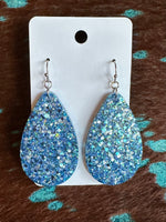 Acrylic Solid Sparkle Earrings