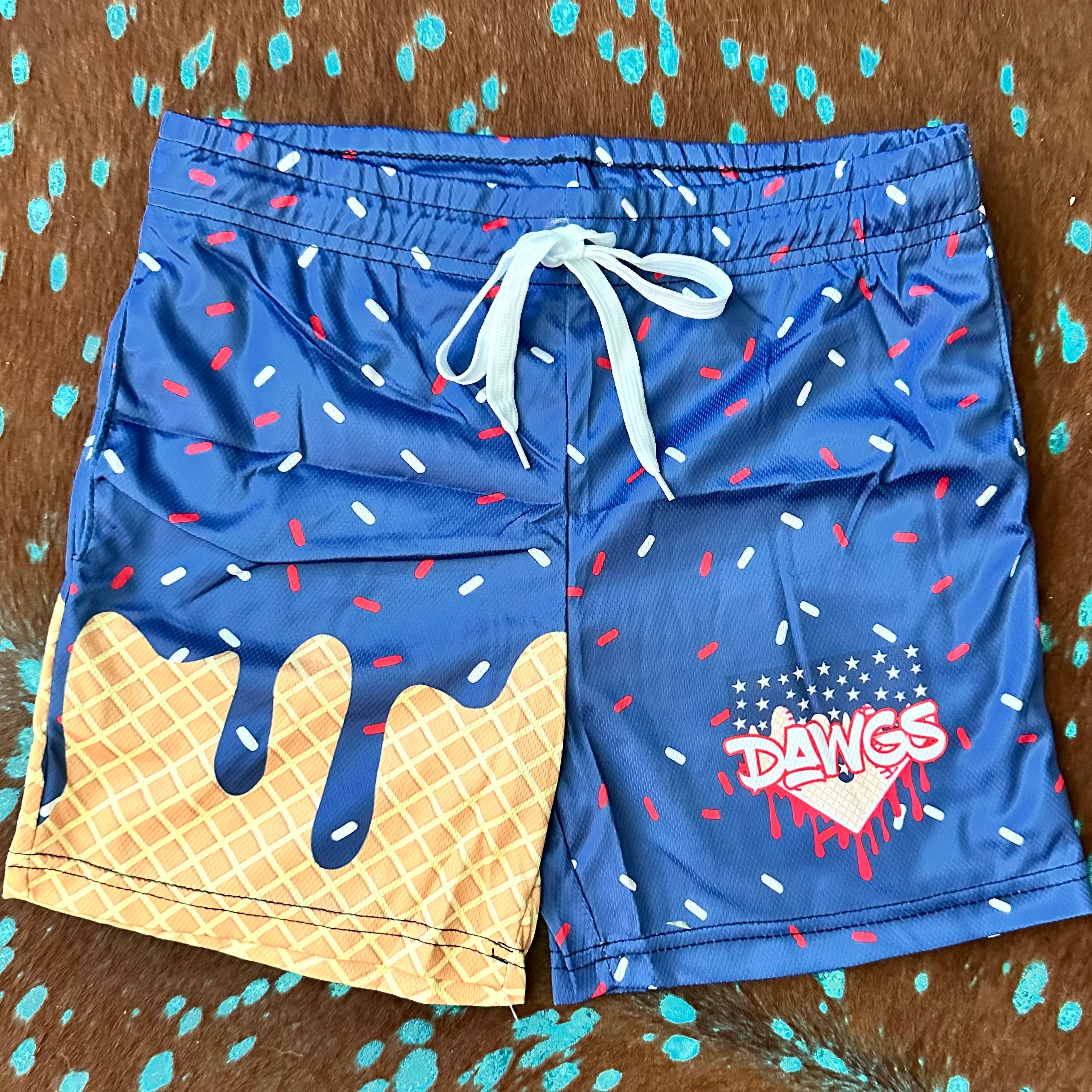 Custom Ice Cream Drip Shorts