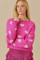 Pink Hearts Sweater