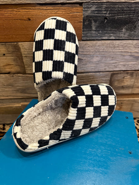 Checkered House Slippers