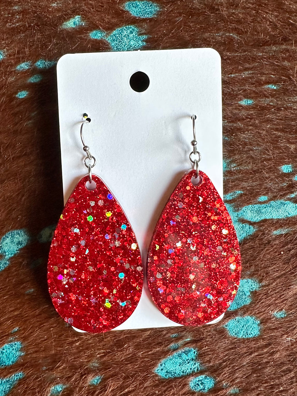 Acrylic Solid Sparkle Earrings