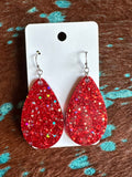 Acrylic Solid Sparkle Earrings