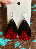Acrylic Glitter Two-Tone Earrings