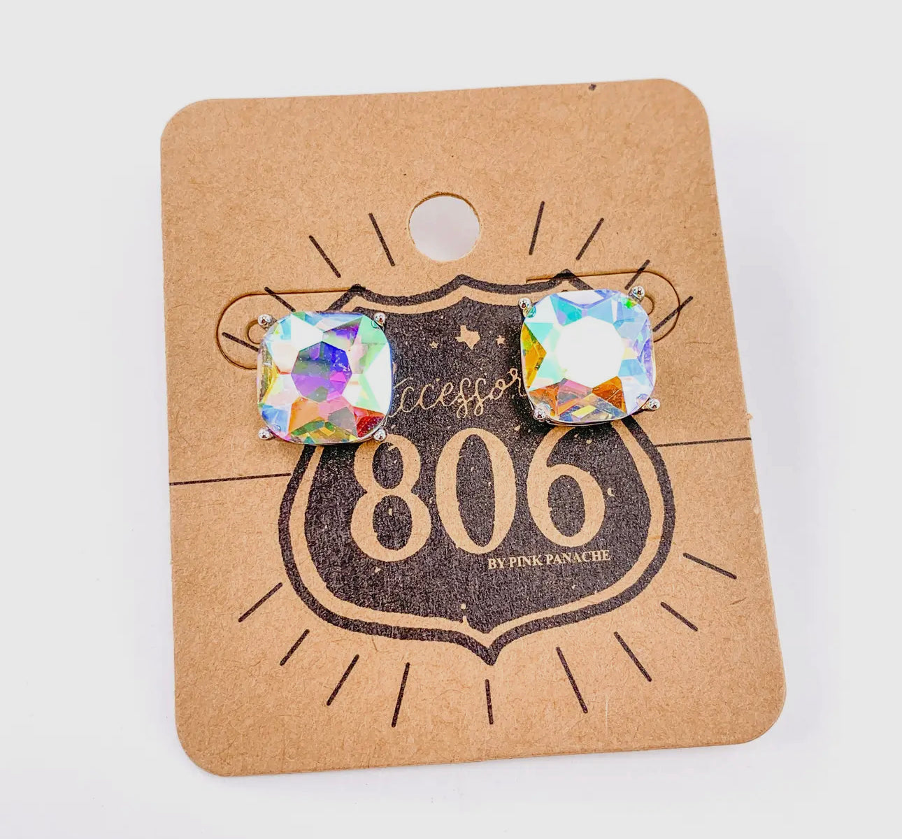 Cushion Cut AB Earrings