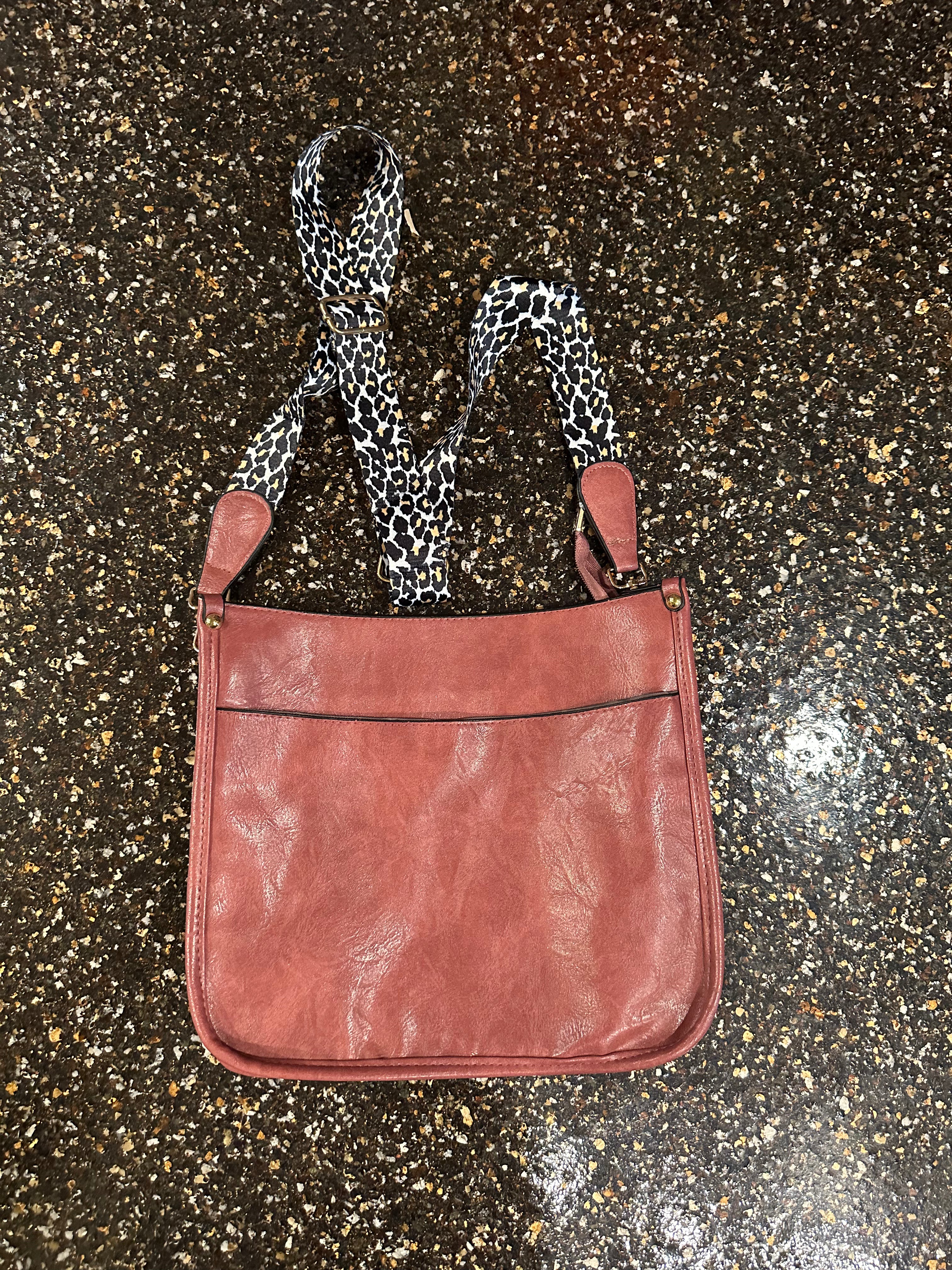 Josie Crossbody with leopard strap