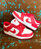 Red and White Sneakers