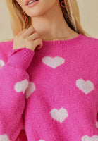 Pink Hearts Sweater