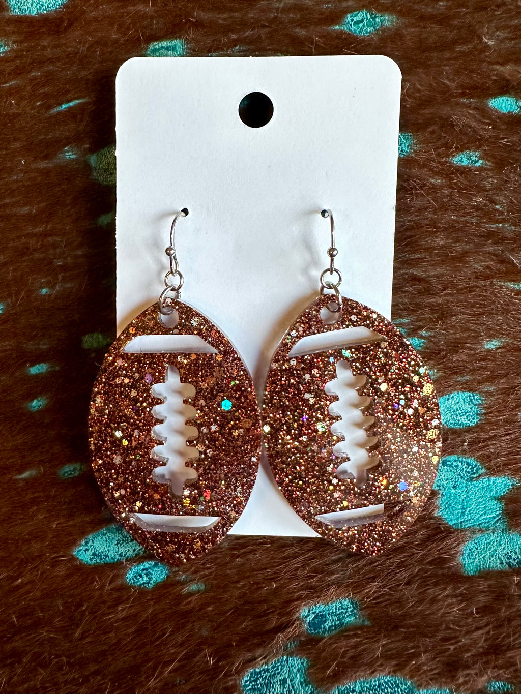 Acrylic Glitter Sports Earrings
