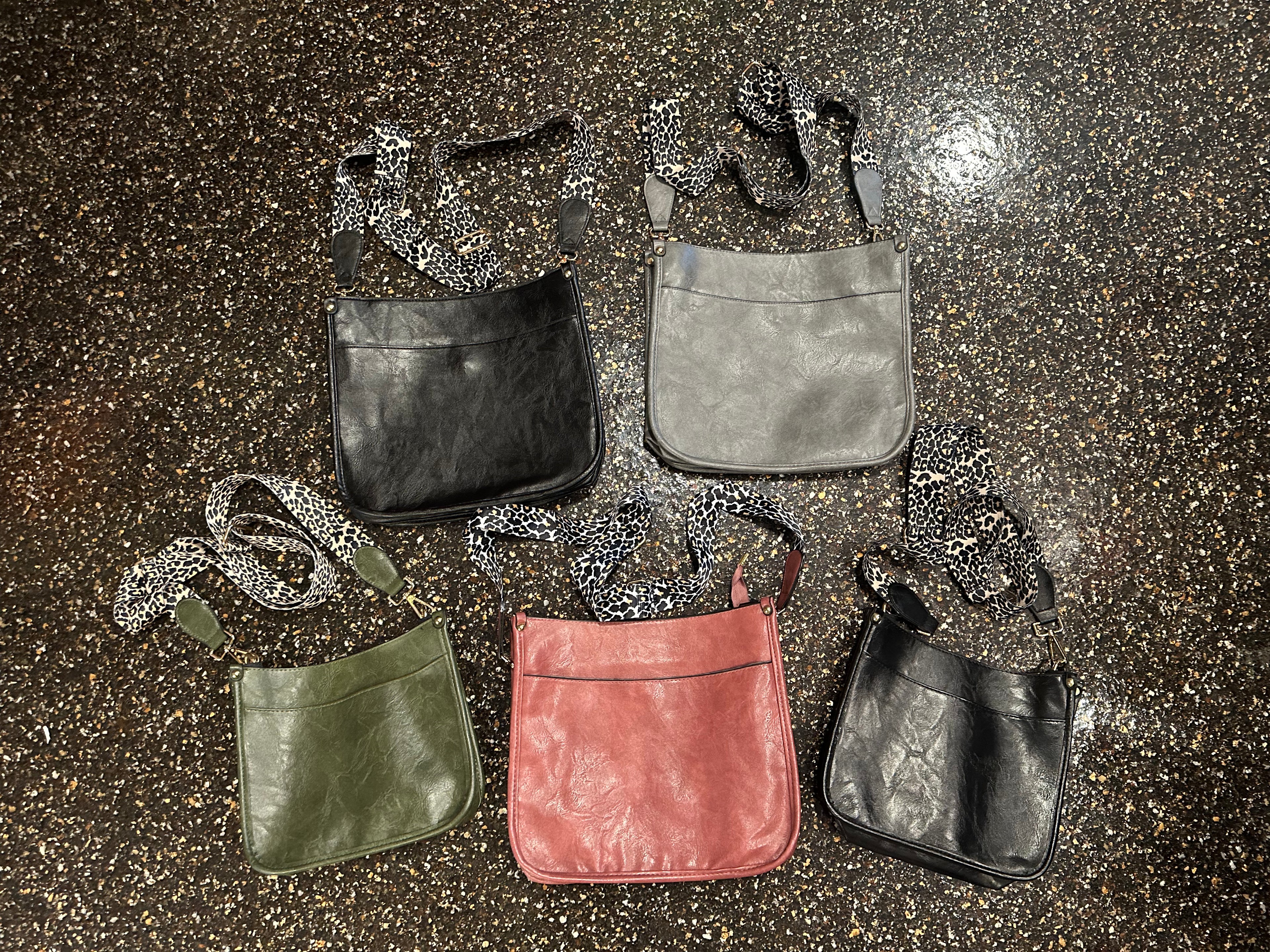 Josie Crossbody with leopard strap