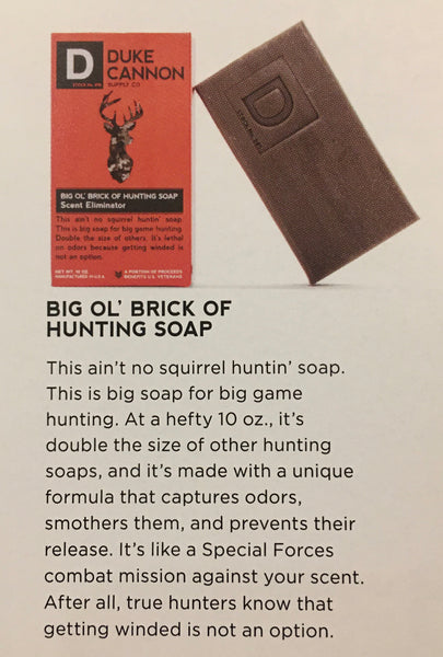 Duke Cannon :Big Ol' Hunting” Brick of Soap (10 oz.)