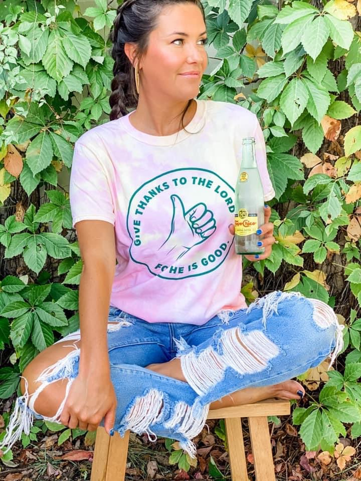 Give Thanks Thumbs Up - Pastel