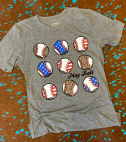 Play Ball Baseball American Tee