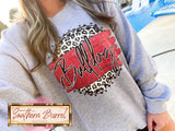 Bulldogs Glitter Spirit Sweatshirt - Red