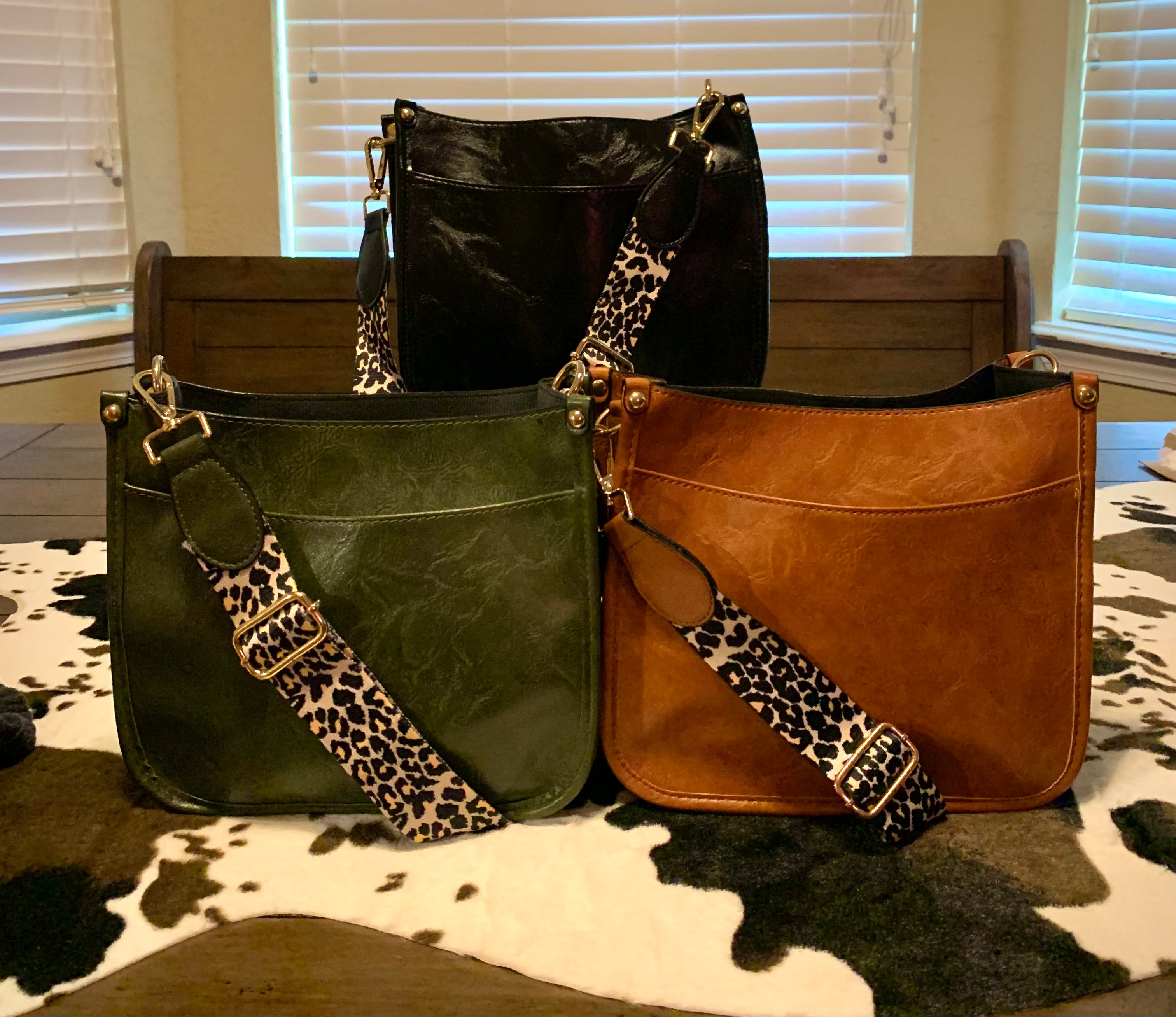 Josie Crossbody with leopard strap