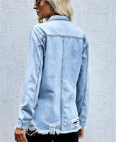 Faded Ripped Denim OverShirt