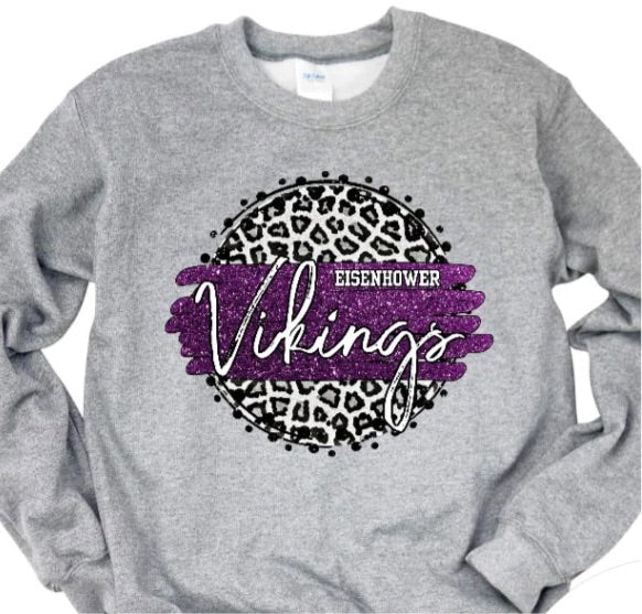 Eisenhower Vikings Glitter Spirit Sweatshirt